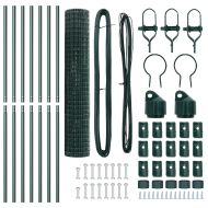 Ограда с пост Зелен 1,5 x 10 m Стомана