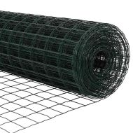 Ограда с пост Зелен 1 x 25 m Стомана и PVC