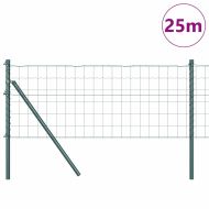 Ограда с пост Зелен 0,8 x 25 m Стомана и PVC