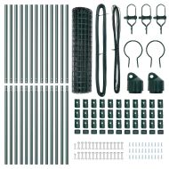 Ограда с пост Зелен 1,2 x 25 m Стомана и PVC