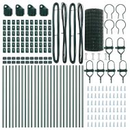 Ограда с пост Зелен 0,6 x 50 м Стомана и PVC