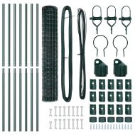 Ограда с пост Зелен 1,5 x 10 m Стомана