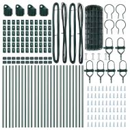 Ограда с пост Зелен 0,4 x 50 м Стомана и PVC