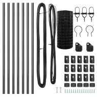 Ограда с пост Сив 0,8 x 10 m Стомана и PVC