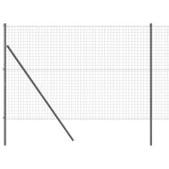 Ограда с пост Сив 1,6 x 10 m Стомана и PVC