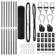 Ограда с пост Сив 1 x 10 m Стомана и PVC