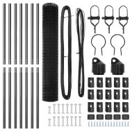 Ограда с пост Сив 1,5 x 10 m Стомана и PVC