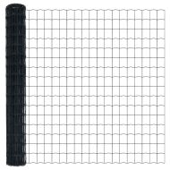 Ограда с пост Сив 1,6 x 10 m Стомана и PVC