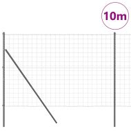 Ограда с пост Сив 1,6 x 10 m Стомана и PVC