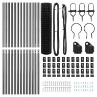 Ограда с пост Сив 1 x 25 m Стомана и PVC