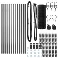 Ограда с пост Сив 0,6 x 25 м Стомана и PVC