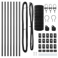 Ограда с пост Сив 0,8 x 10 m Стомана