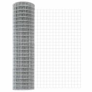 Ограда с пост Сребрист 1 x 10 m Стомана и PVC