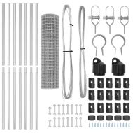 Ограда с пост Сребрист 1 x 10 m Стомана и PVC