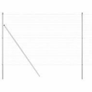 Ограда с пост Сребрист 1,6 x 10 m Стомана и PVC