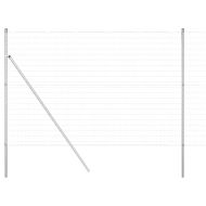 Ограда с пост Сребрист 1,5 x 10 m Стомана и PVC