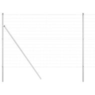 Ограда с пост Сребрист 1,5 x 10 m Стомана и PVC