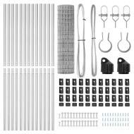 Ограда с пост Сребрист 1,2 x 25 m Стомана и PVC