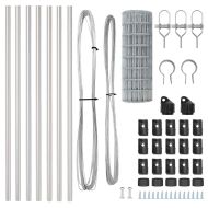 Ограда с пост Сребрист 0,4 x 25 м Стомана и PVC