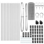 Ограда с пост Сребрист 0,6 x 25 м Стомана и PVC