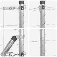 Ограда с пост Сребрист 0,6 x 25 м Стомана и PVC