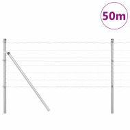 Ограда с пост Сребрист 0,4 x 50 м Стомана и PVC