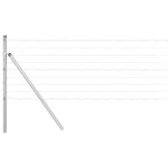 Ограда с пост Сребрист 0,4 x 10 м Стомана и PVC