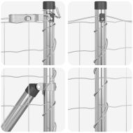Ограда с пост Сребрист 0,4 x 10 м Стомана и PVC