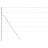 Ограда с пост Сребрист 1,6 x 10 m Стомана и PVC