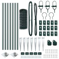 Ограда с пост Зелен 0,4 x 10 м Стомана и PVC