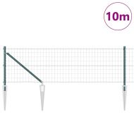 Ограда с пост Зелен 0,8 x 10 m Стомана и PVC