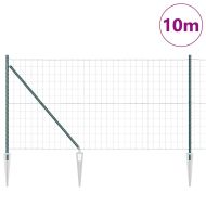 Ограда с пост Зелен 1 x 10 m Стомана и PVC