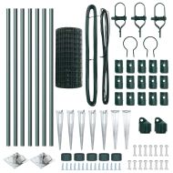 Ограда с пост Зелен 0,8 x 10 m Стомана