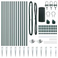 Ограда с пост Зелен 0,8 x 25 m Стомана и PVC