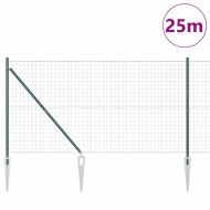 Ограда с пост Зелен 1 x 25 m Стомана и PVC