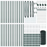 Ограда с пост Зелен 0,6 x 50 м Стомана и PVC