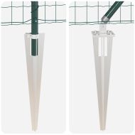 Ограда с пост Зелен 0,6 x 50 м Стомана и PVC