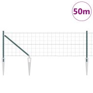 Ограда с пост Зелен 0,4 x 50 м Стомана и PVC