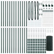 Ограда с пост Зелен 0,4 x 50 м Стомана и PVC