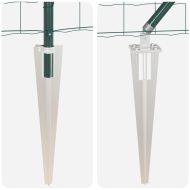 Ограда с пост Зелен 0,6 x 50 м Стомана и PVC