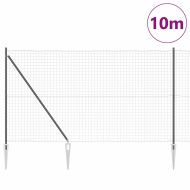 Ограда с пост Сив 1,6 x 10 m Стомана и PVC