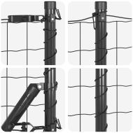 Ограда с пост Сив 0,6 x 10 м Стомана и PVC