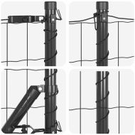 Ограда с пост Сив 0,4 x 10 м Стомана и PVC