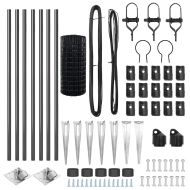 Ограда с пост Сив 0,8 x 10 m Стомана