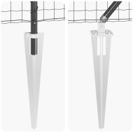 Ограда с пост Сив 0,8 x 25 m Стомана и PVC