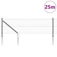 Ограда с пост Сив 0,4 x 25 м Стомана и PVC