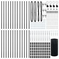 Ограда с пост Сив 0,6 x 50 м Стомана и PVC
