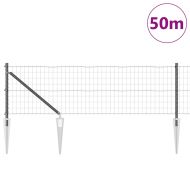 Ограда с пост Сив 0,4 x 50 м Стомана и PVC