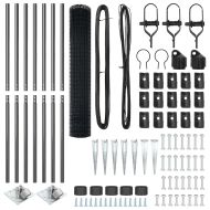 Ограда с пост Сив 1,5 x 10 m Стомана