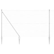 Ограда с пост Сребрист 1,5 x 10 m Стомана